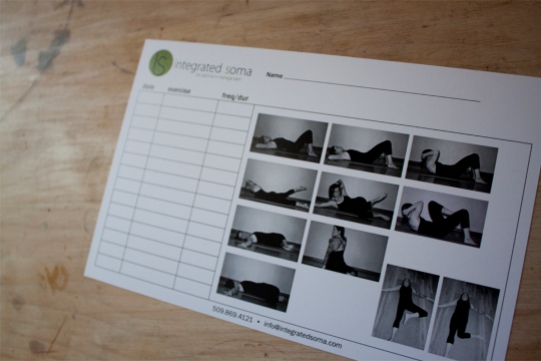 Scheduling and exercise card.